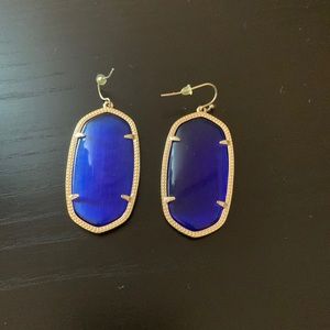 Kendra Scott Kristen Drop Earrings in cobalt blue/gold